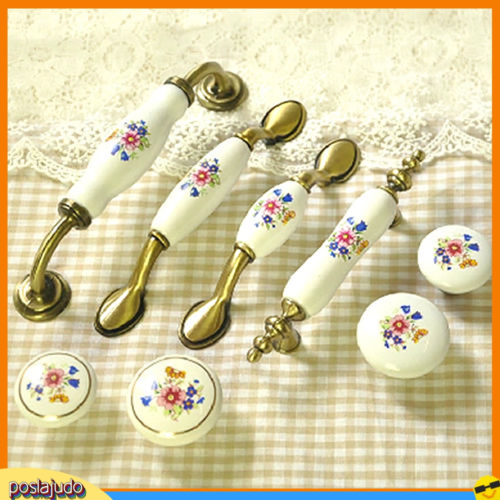 Ceramic Cupboard Knob Alice In Wonderland In Colour ''Mad Hatter's Tea