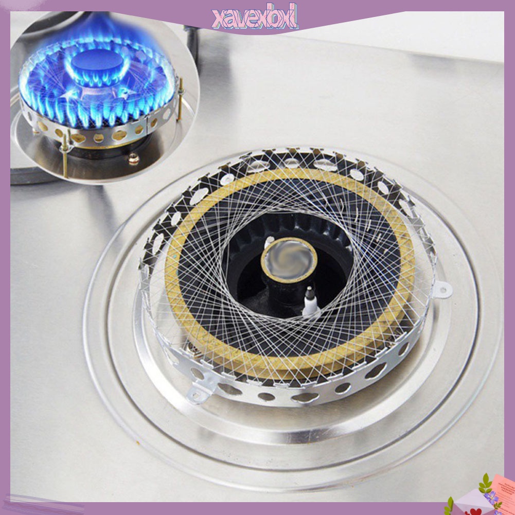 (xavexbxl) Metal Round Gas Cooker Furnace Stove Fire Net Windproof