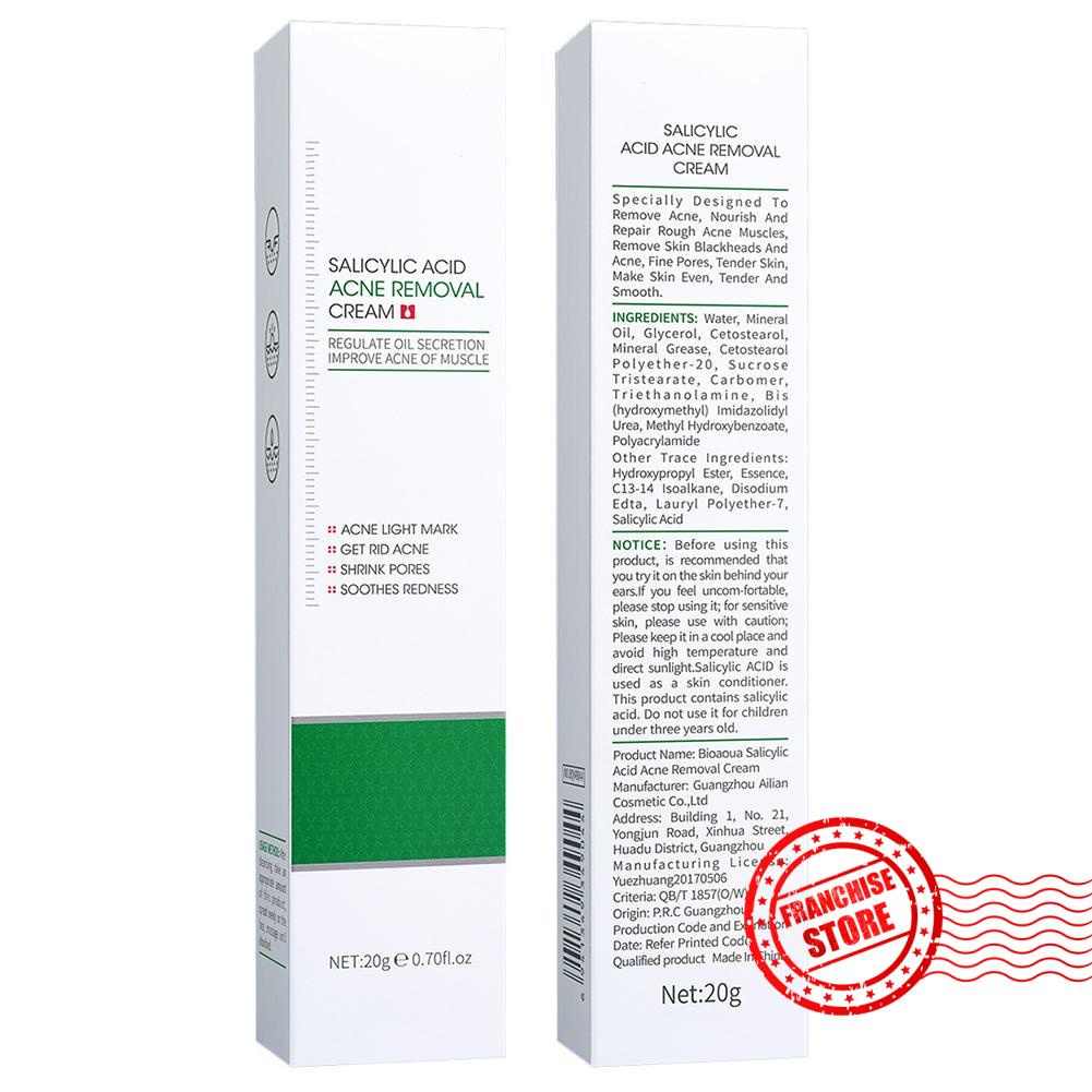 Salicylic Acid Acne Remove Acid Acne Cream 20g Blackhead Repair Skin Scar Care Acne Pimple Scar