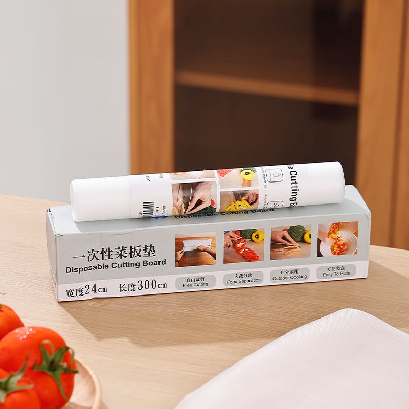 24cm*300cm Disposable Cutting Board With Separating Paper Sheets, Kitchen  Tool For Cutting Foods, Pe Pad, Sticky Board, Outdoor Chopping Board, Table  Mat