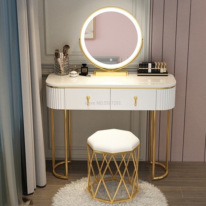 Bedroom Cabinets Luxury Solid Dresser Tables Vanity Modern Makeup Dressing Table With Mirror Comfortable With Drawers Shopee Singapore