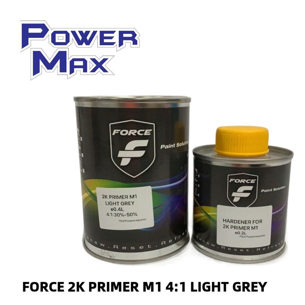 FORCE M1 LIGHT GREY 41 2K PRIMER e400ML with Hardener e100ML
