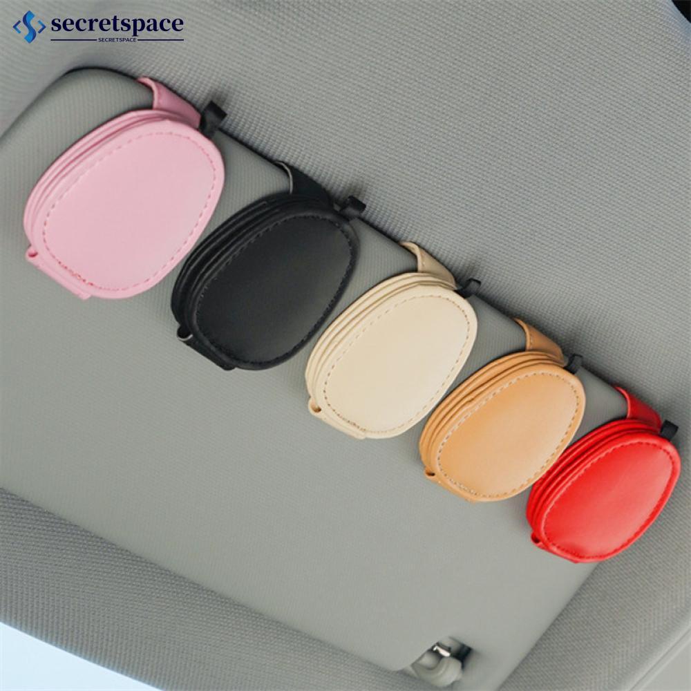 SECRETSPACE Car Sun Visor Glasses Holder Frame Auto Fastener Clip Glasses Ticket Document Holder Automobiles Accessories L7Y4