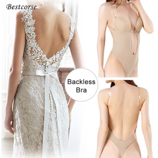 Bodysuit Deep V Backless Belly Corset Invisible Straps Bra Body Dress  Evening Dress Shapewear