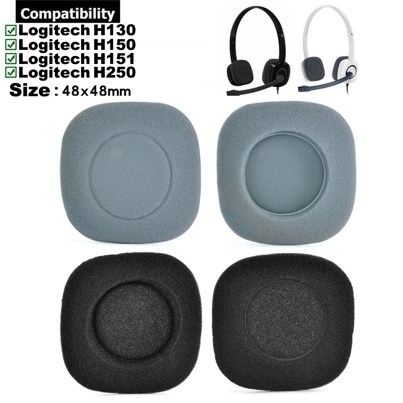 1 Pair Soft Foam Earpads For Logitech H150 H130 H250 H151 Headphone Ear Pads Cushion Sponge 1121