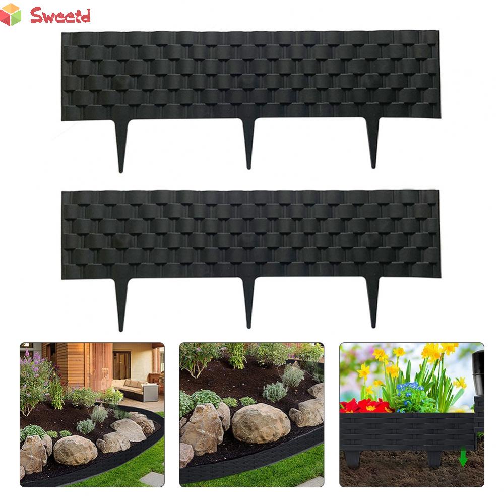 Lawn Edging Plastic Flexible Stone Look Flower Bed Edging Fence