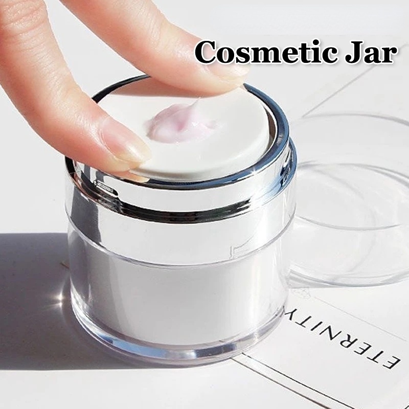 15/30/50ml Airless Pump Jar Refillable Creams Lotions Dispenser Travel