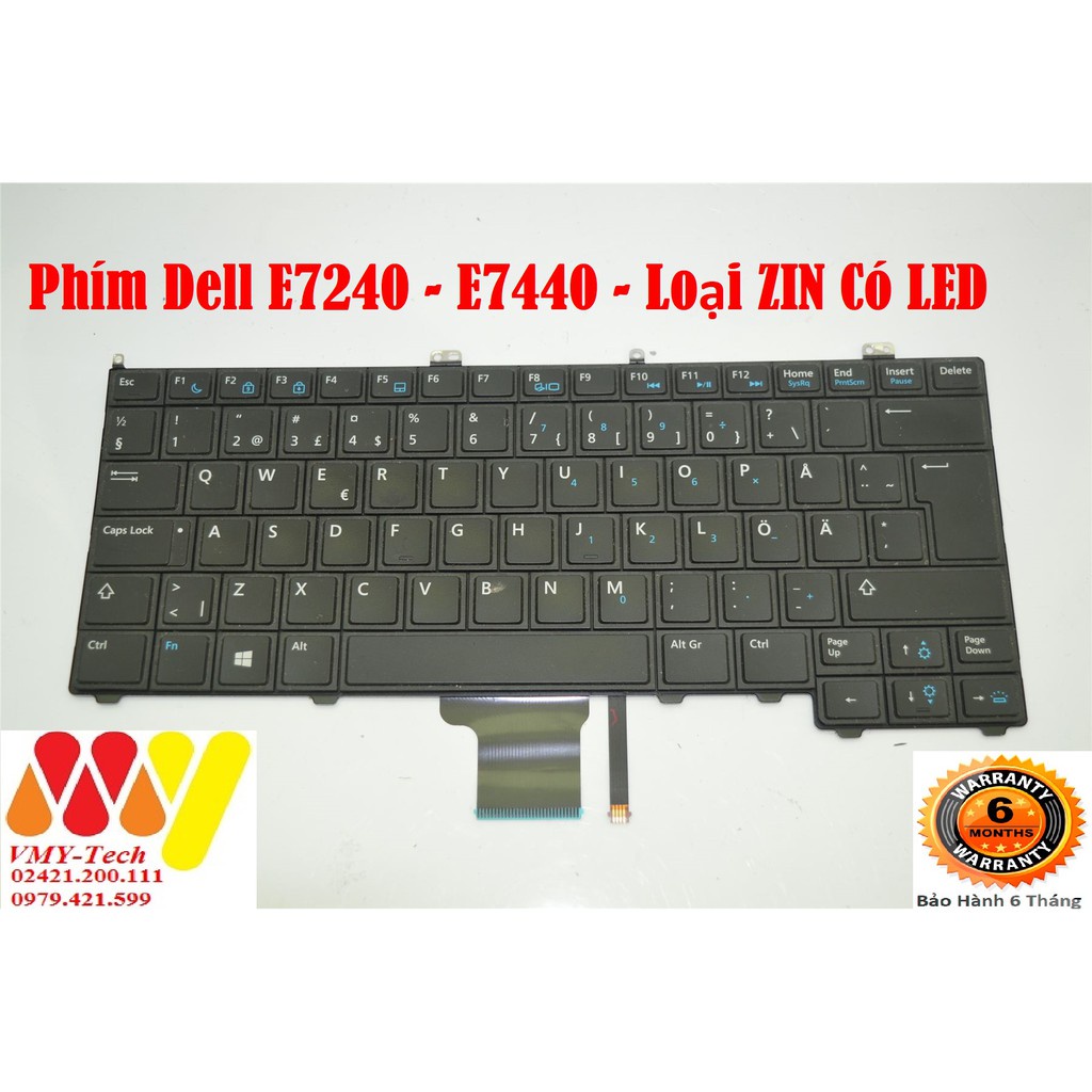 Dell Latitude 12 7000 E7240 E7420 E7440 7420 7240 7440 Keyboard ...