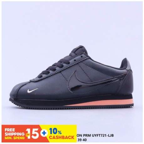 NK classic Cortez leather all black men s and women s shoes