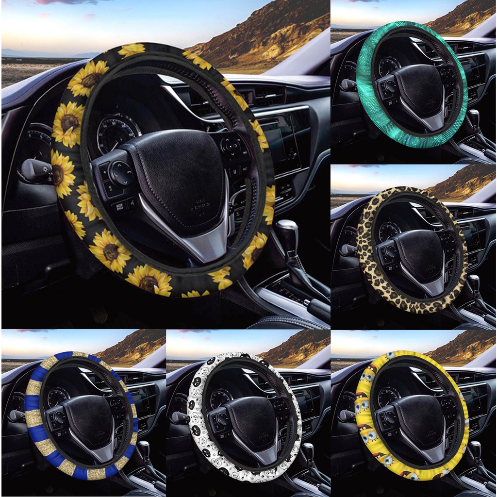 Custom Universal Car Steering Wheel Cover Auto Steering Wheel Covers Universal 15 Inch Steering Wheel Covers