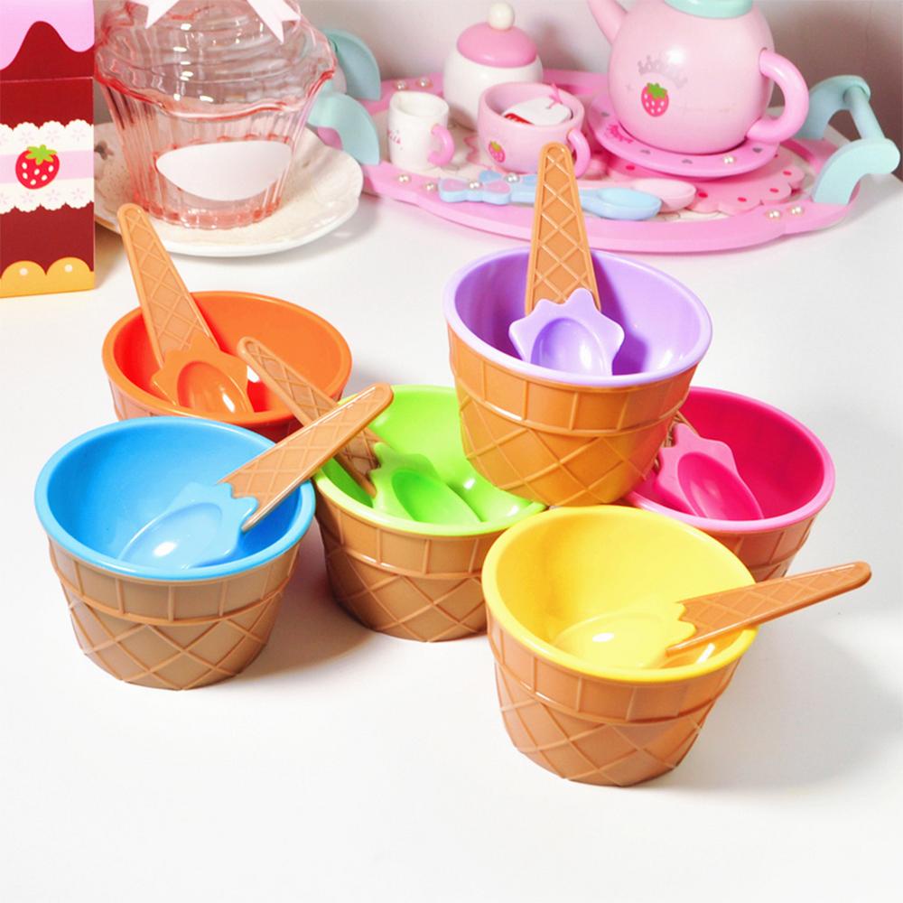 Ice cream bowl and spoon set best sale