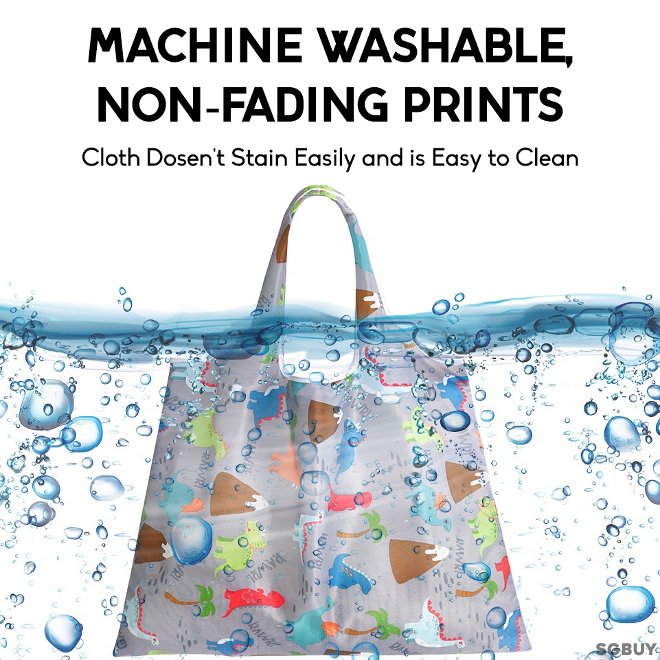 Sg Seller Large Cute Assorted Eco Friendly Polyester Foldable