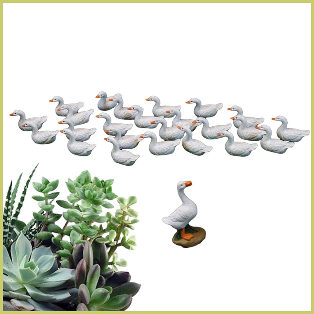 Mini Resin Ducks Mini Duck Figurines Realistic Farm Animal Figurines Miniature Landscape for