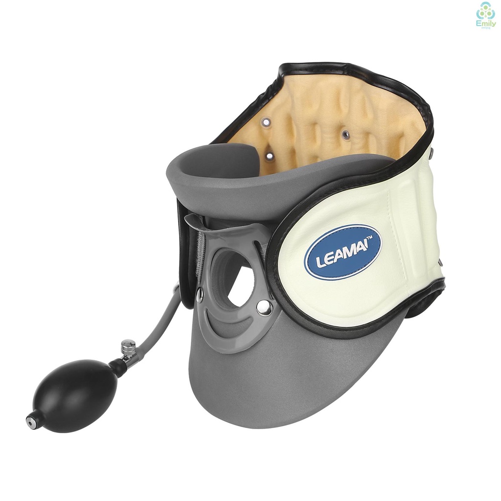 LEAMAI Medical Cervical Collar Neck Traction Device Inflatable Pinched