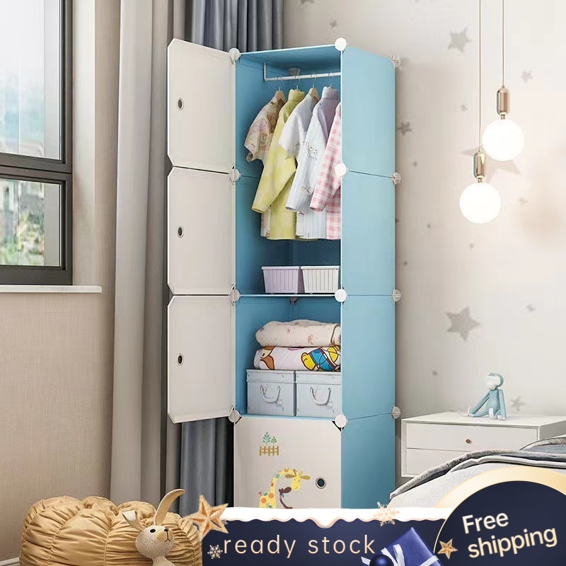 【Free Shipping】storage Children's Wardrobe Simple DustProof