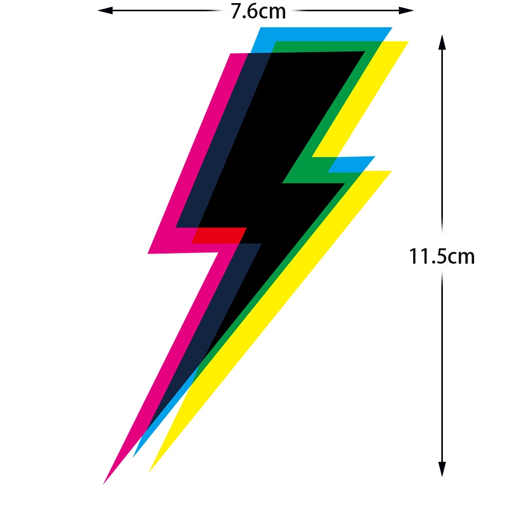 JDM Lightning Car Stickers Cyberpunk Motorcycle Helmet Scooter Electric ...