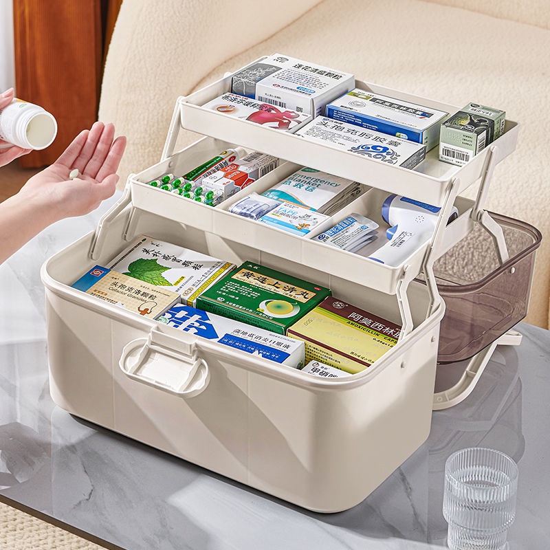 Household Medicine Storage Box Portable Family Emergency Medical