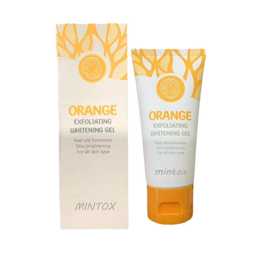 MINTOX Orange Whitening Gel Body Exfoliating Scrub Gel Facial Skin Cleaner Shopee Singapore