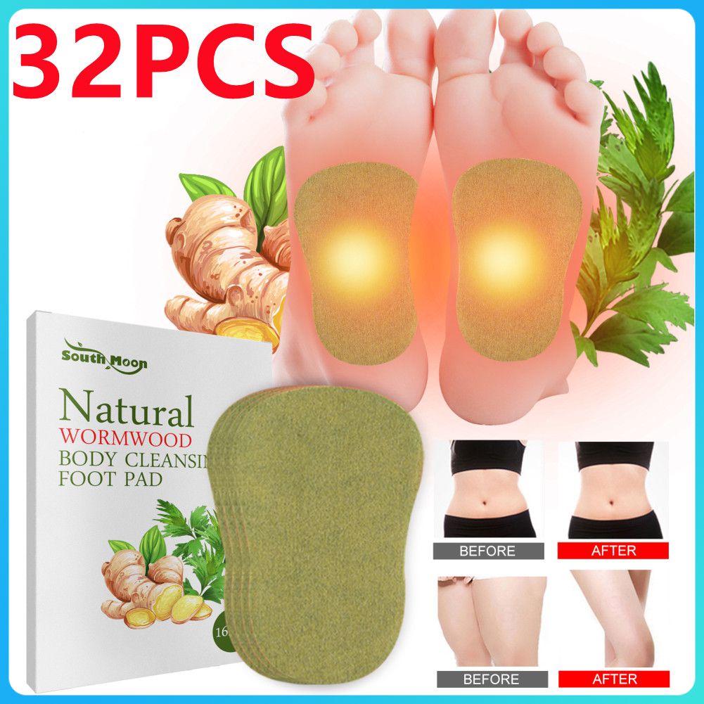 32pcs SOUTH MOON Detox Foot Patches Body Toxins Detoxification Pad Body