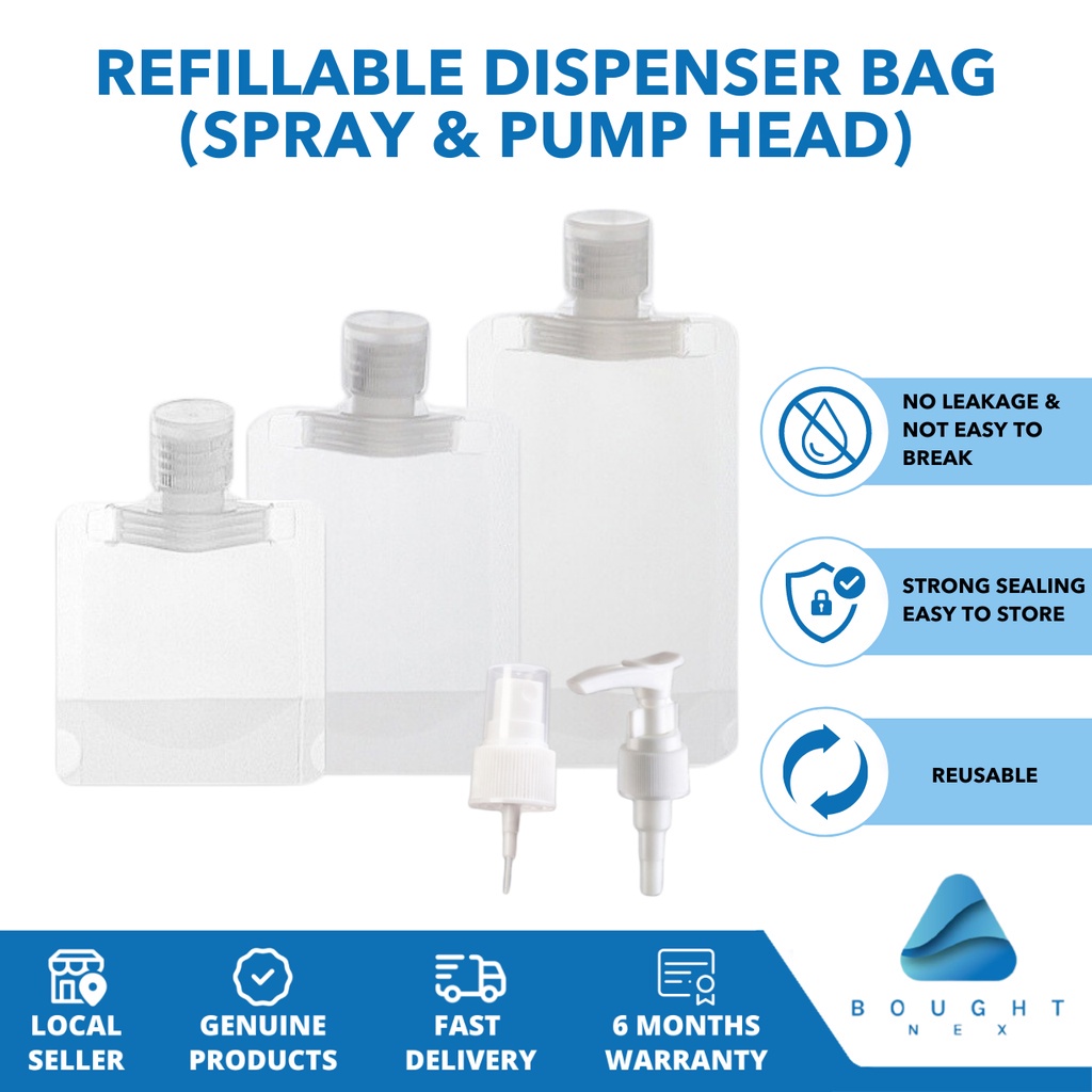 Dispenser Bag Refillable Pouches Shampoo Reusable Leakproof Liquid Cosmetic Storage Container