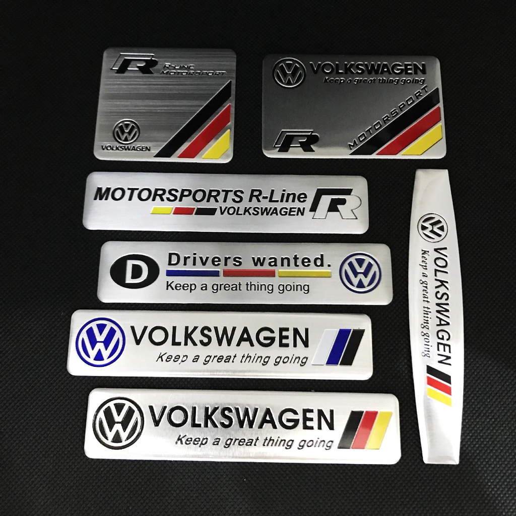 Volkswagen Car Body Metal Nameplate Sticker For VW R line GTI Polo Fox ...