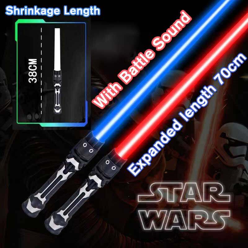 70cm Star Wars Lightsaber Toy Handle Rgb Lighting Cosplay Stage Props Red Blue Multicolor