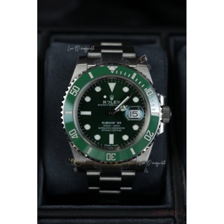 Stainless Steel Rolex Submariner Silver Green Dial Swiss Automatic