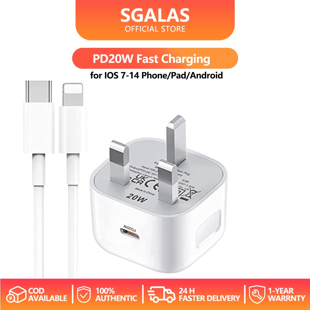 PD20W USB C Charger Type-C PD 3.0 Fast Wall Charger Adapter | Shopee ...