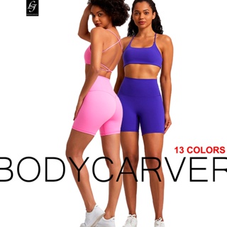 BODYCARVER Beauty Back Sports Yoga Outfit Women 2 Pcs Yoga Suit Shock –  BodyCarver