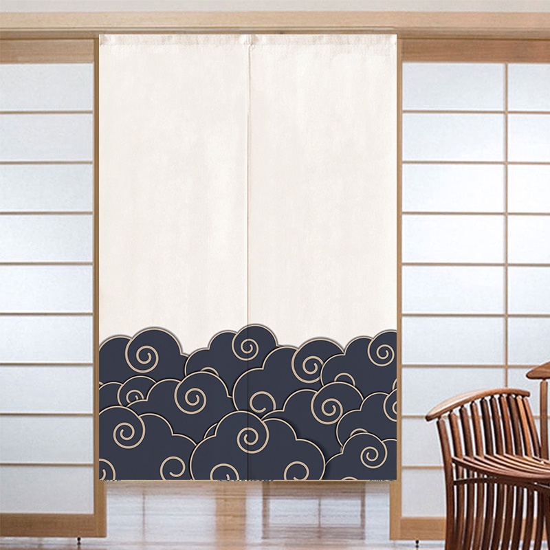 Japanese Textured Fabric Door Curtain Bedroom Half Curtain Kitchen ...