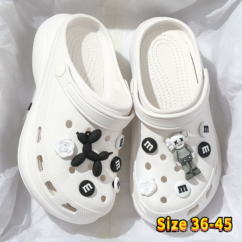 White crocs hot sale with stickers