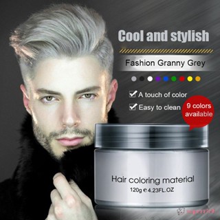 MOFAJANG Hair Color Wax Dye Temporary Fashion One-time Molding Paste 9  Colors Styling Modeling Grandma Gray Sliver Hair Dye 120G - AliExpress