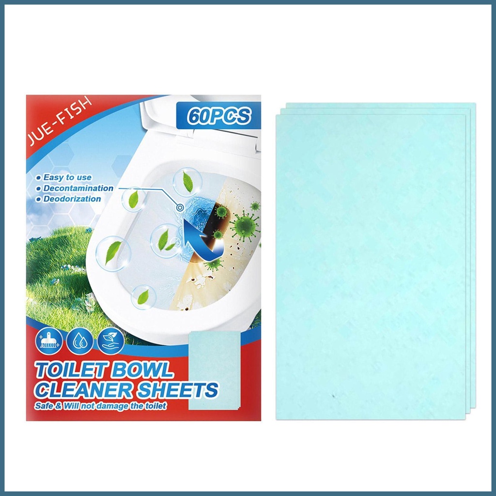 Toilet Bowl Cleaner Sheets 60 Sheets Eco Friendly Toilet Bowl Cleaner Strips Cleaning Strips