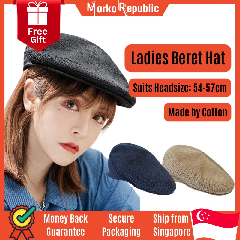 Ladies Minimalist Cotton Classic French Artist Tweed News Boy Painter