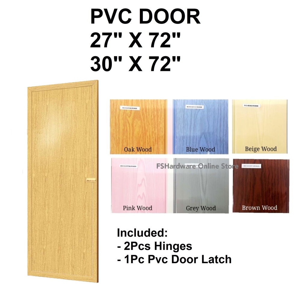 27" x 72' & 30" x 72" Toilet PVC Door | Shopee Singapore