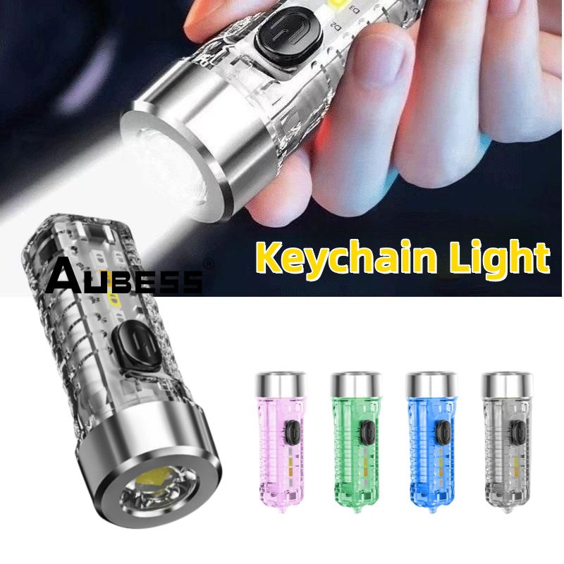 Keychain Lamp Led Emergency Light Rechargeable Strong Light Flashlight ...