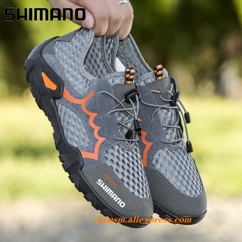Shimano Men Fishing Shoes Breathable Comfortable Anti-skid Wading Sneakers  Outdoor Sport Summer Men Travel Camping Fishing Shoes