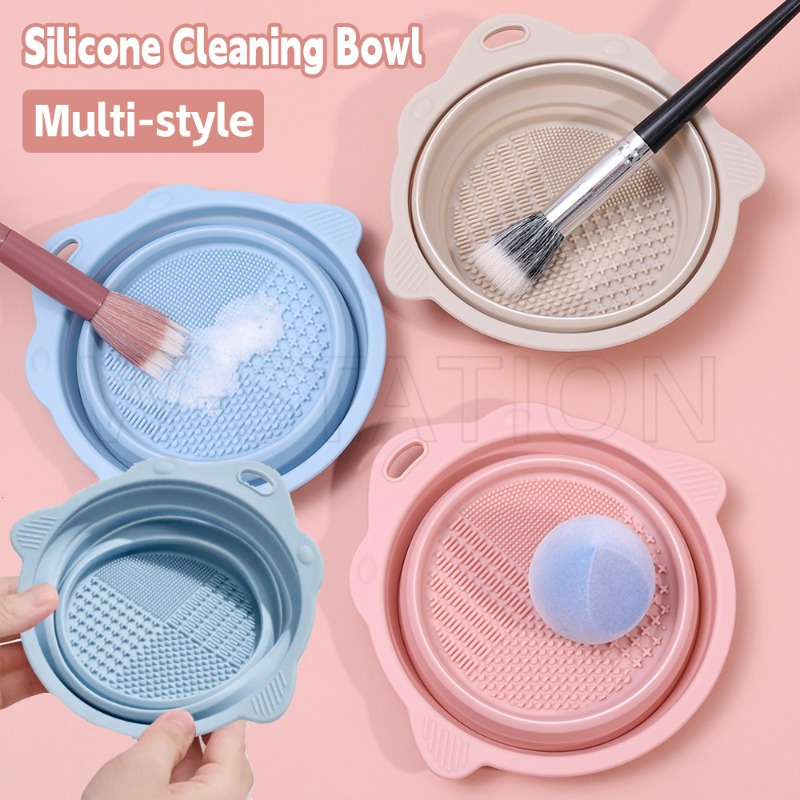 Multifunctional Makeup Brush Cleaning Bowl / Beauty Egg Powder Puff ...
