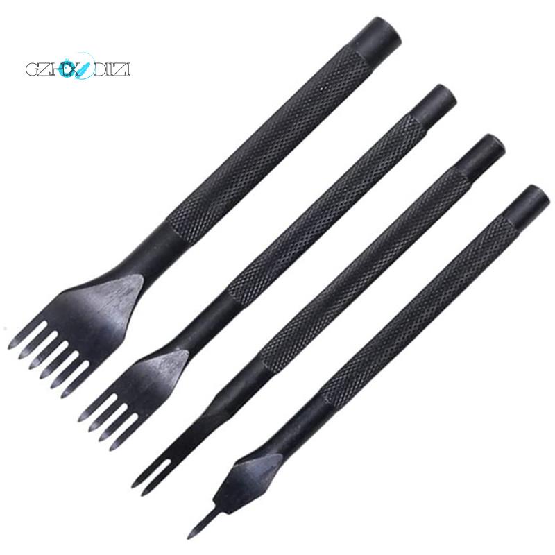 3MM 1/2/4/6 Prong Diamond Stitching Chisel Hole Punches Tool, Leather