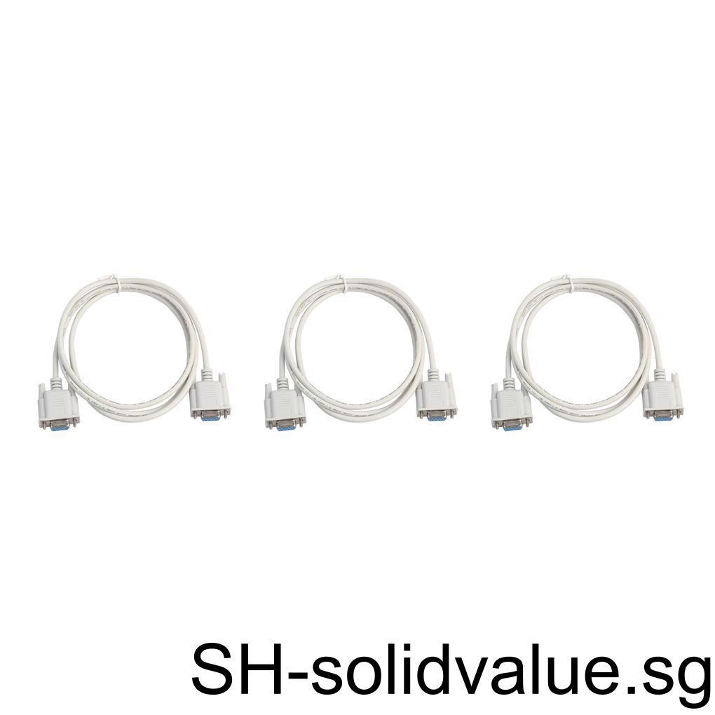 1/2/3/5 1 55M F/F Serial RS232 Null Modem Cable DB9 FTA 9 pin COM Data
