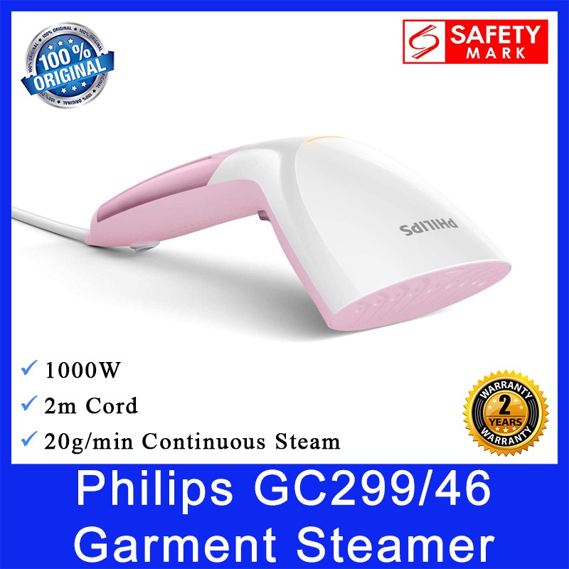 Philips GC299 Handheld Garment Steamer. 60ml Water Tank Capacity. 2