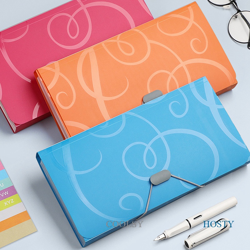 COOLSY 13 Pocket Expanding A6 Box File Organiser Paper Documents