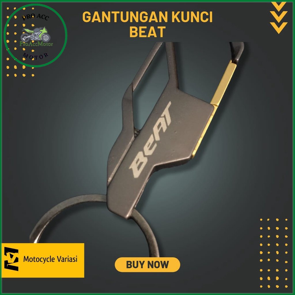 GANTUNGAN Beat Logo Keychain Stainless Material Reversible Logo ...