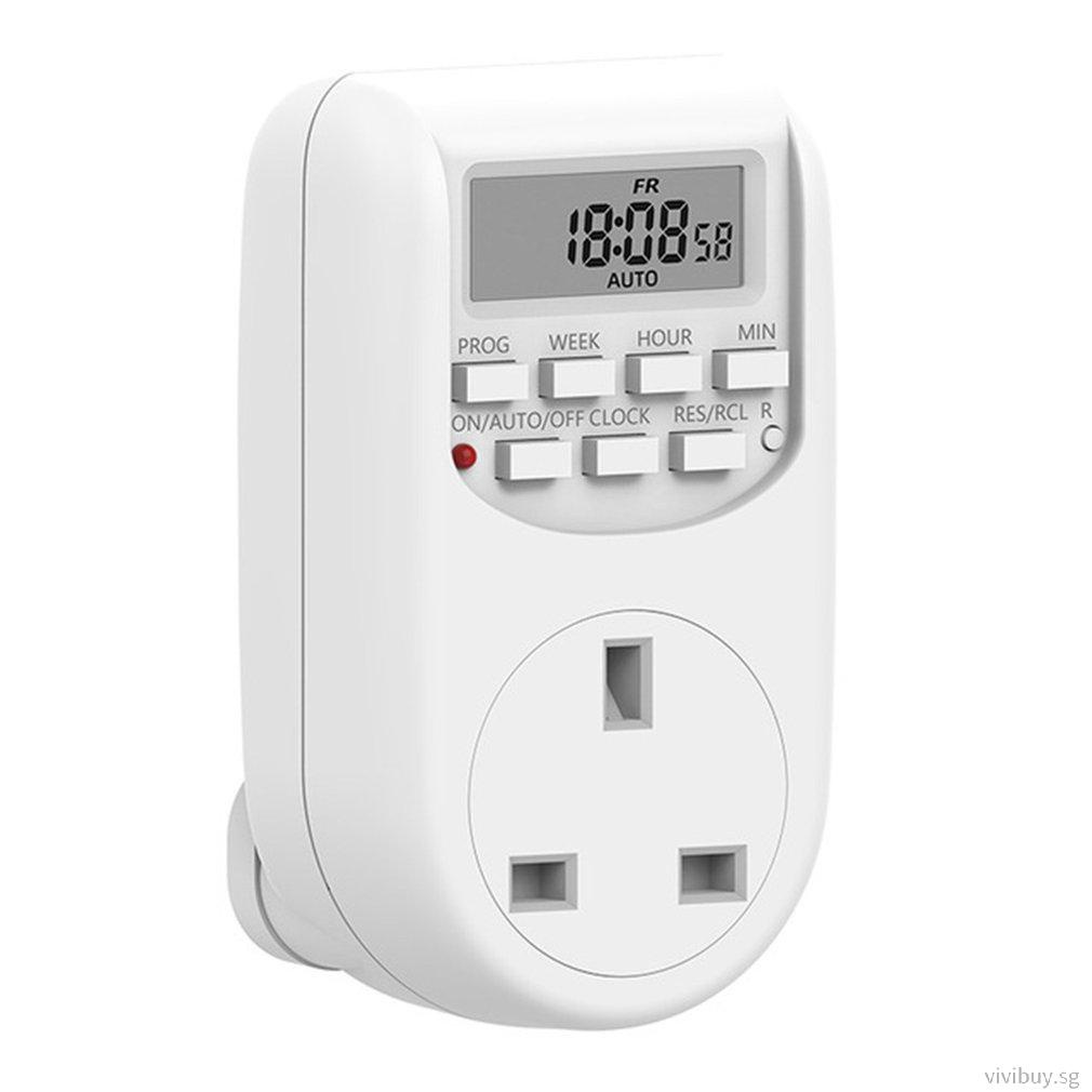 Electronic Digital Timer Switch UK Plug Kitchen Timer Outlet 220240V