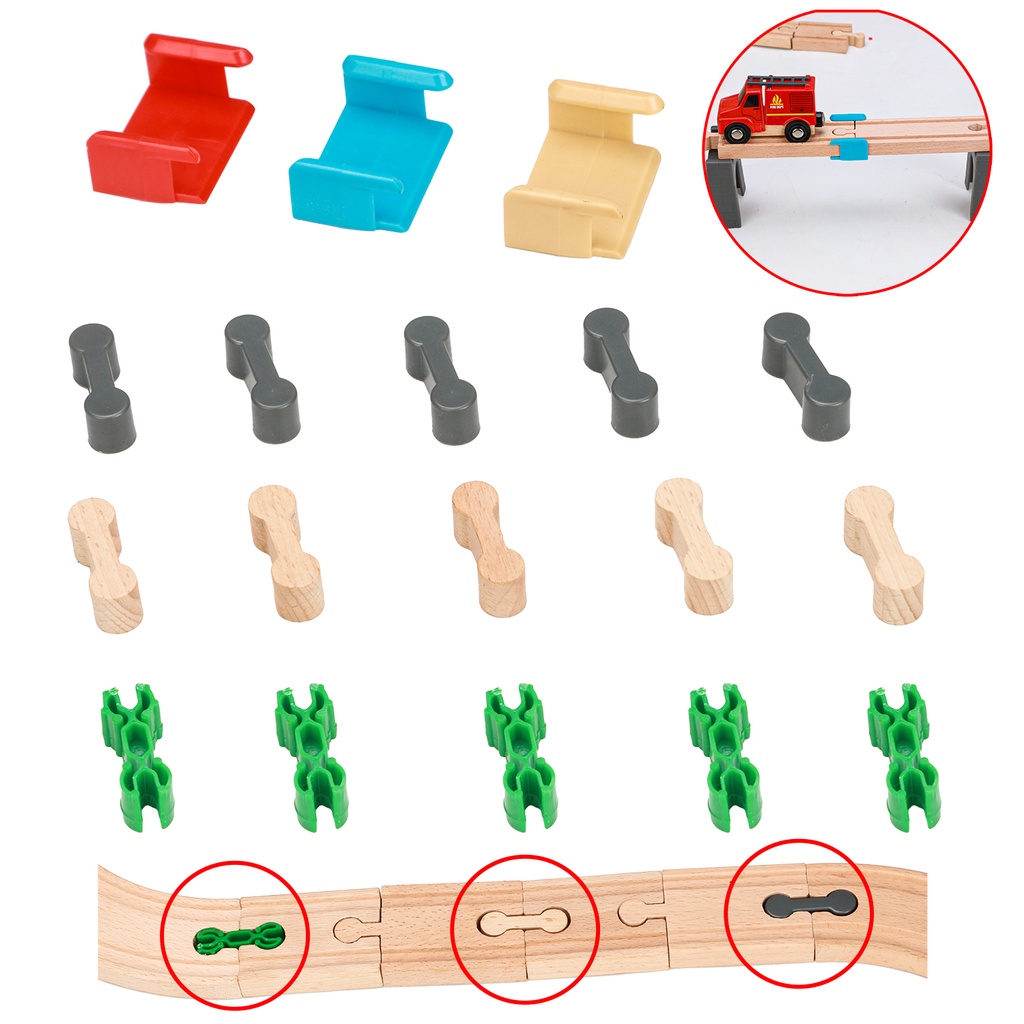 Wooden train track connectors sales