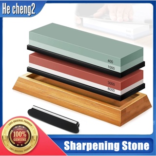 80-3000 Grit 6 Double Sided Diamond whetstone bar Sharpening Stone  Polishing Block Knife sharpener Wood non-slip base