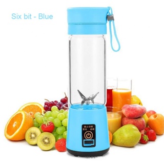 6 Blades Portable Juicer Small Electric Juicer Fruit Automatic Smoothie  Blender Kitchen Tool Food Processor