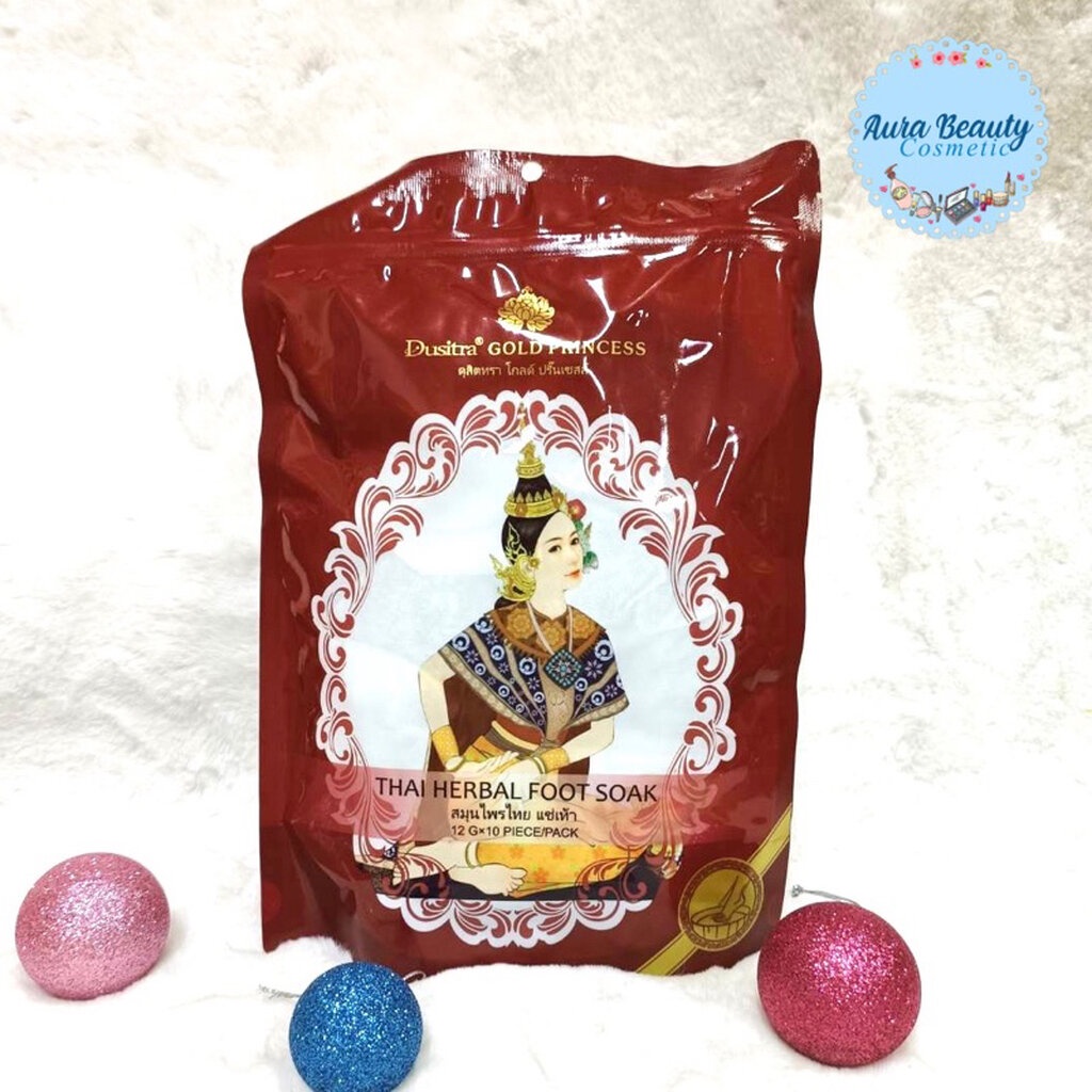 Dusitra Gold Princess Thai Herbal Foot Soak 10 Piecessachet Shopee Singapore 