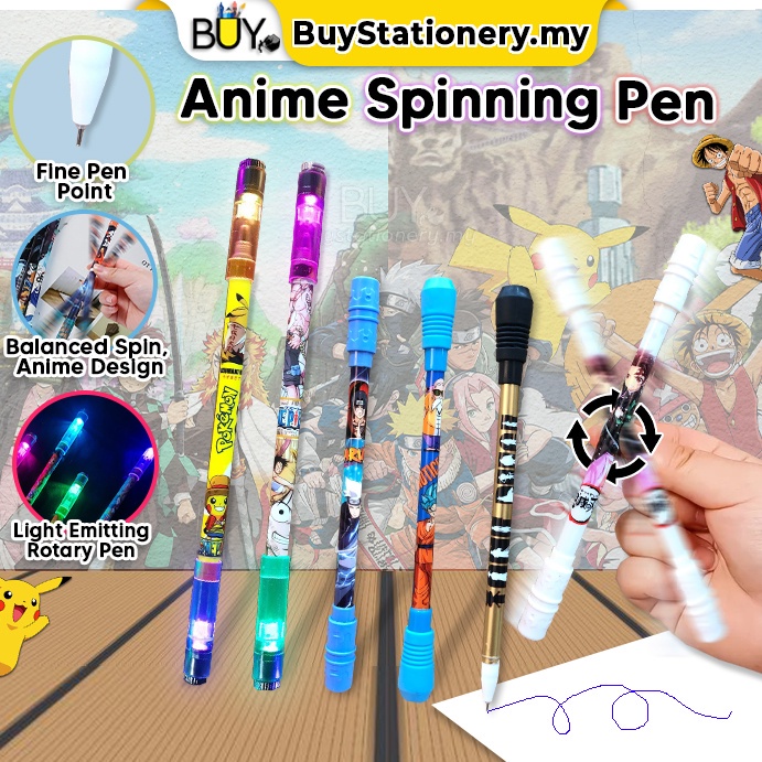 Anime Pen Spinning Alat Tulis Demon Slayer Naruto One Piece Dragon Ball ...