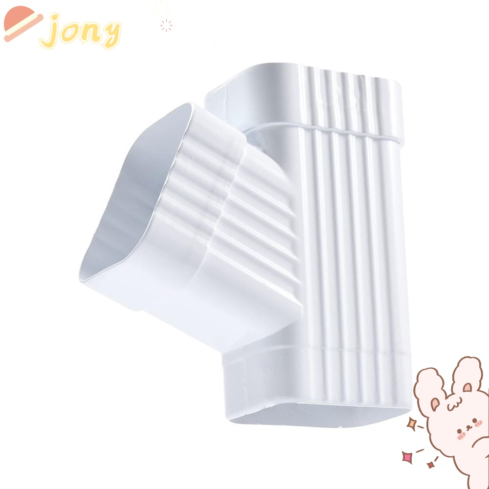 JONY1EC Drain, Drainage Y Type Downspouts, Sewer Pipe Convert White